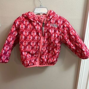 Girls The North Face Pink Reversible Jacket, 12-18 months